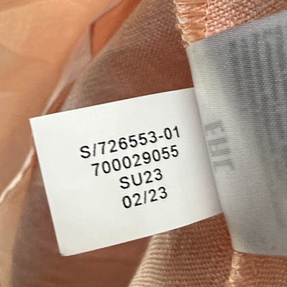 BANANA REPUBLIC Kenza Linen Mini Dress Peach Orange Pink Sz 16 $160 {LL52} - Picture 8 of 8